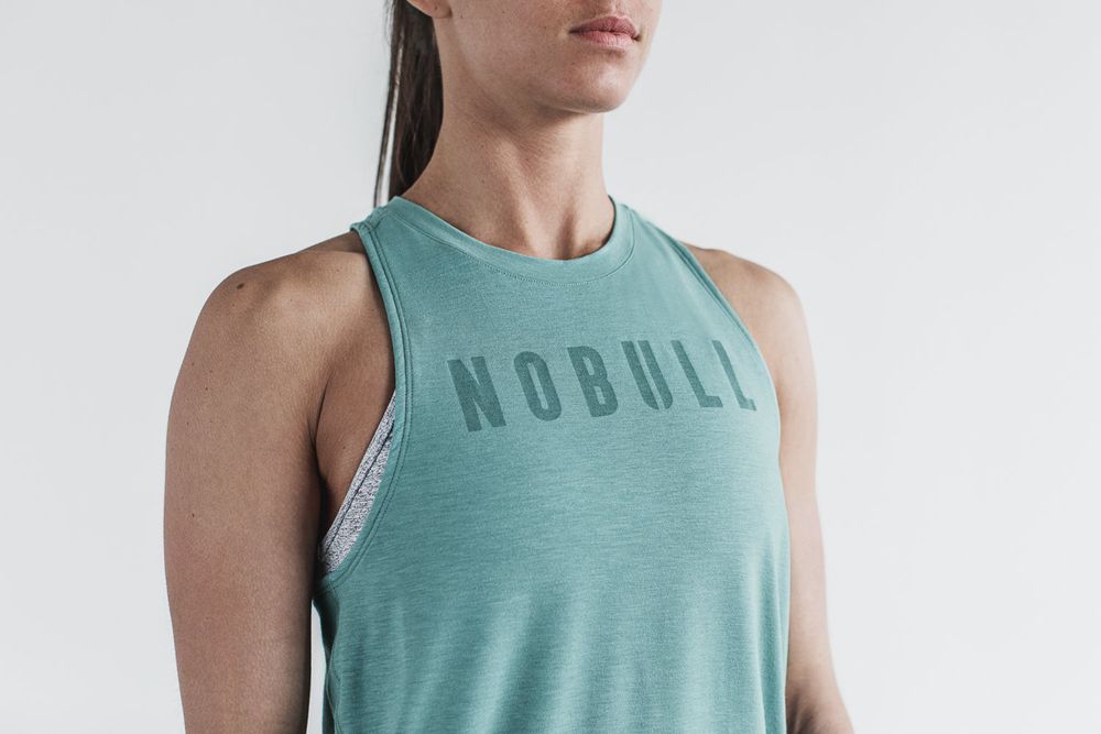 NOBULL Majice Bez Rukava Ženske - Nobull High-Neck Plave (598763-EPJ)